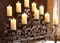 Candelabra In Fireplace