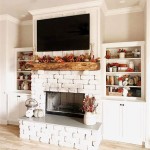 Built In Cabinets Around Stone Fireplace