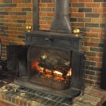 Sears Franklin Antique Cast Iron Wood Stove Fireplace