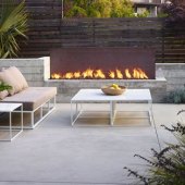 Outdoor Fireplace In Wall
